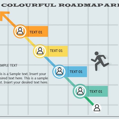 Colorful Roadmap Arrow Concept for PowerPoint
