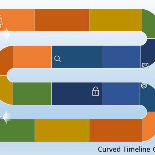 Curved Timeline Graphic PowerPoint Template