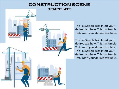 Construction Scene PowerPoint Template