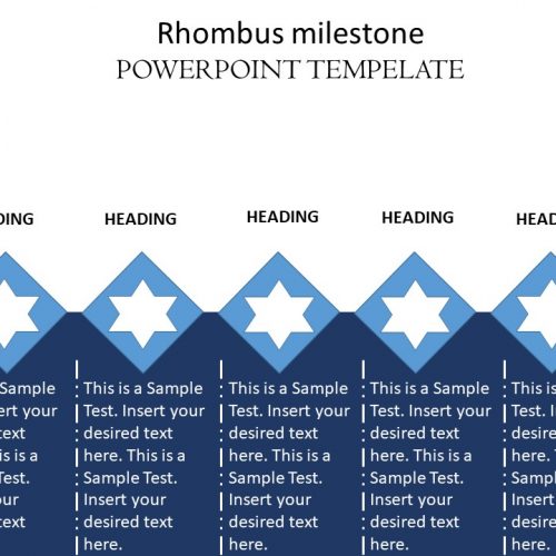 Rhombus Milestone Timeline PowerPoint Template