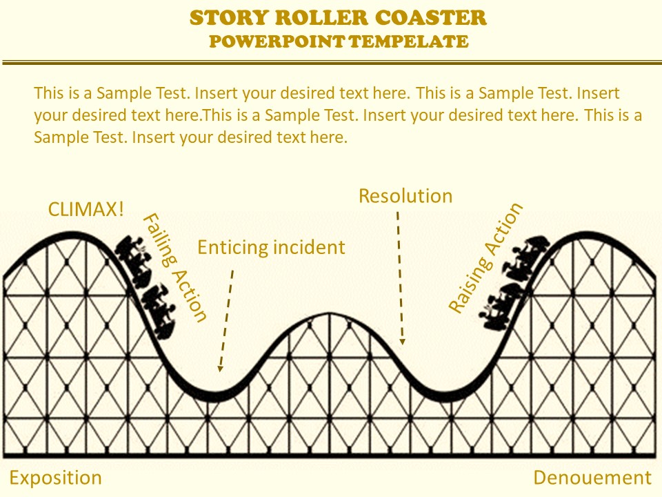 Story Rollercoaster PowerPoint Template Slide Slidevilla