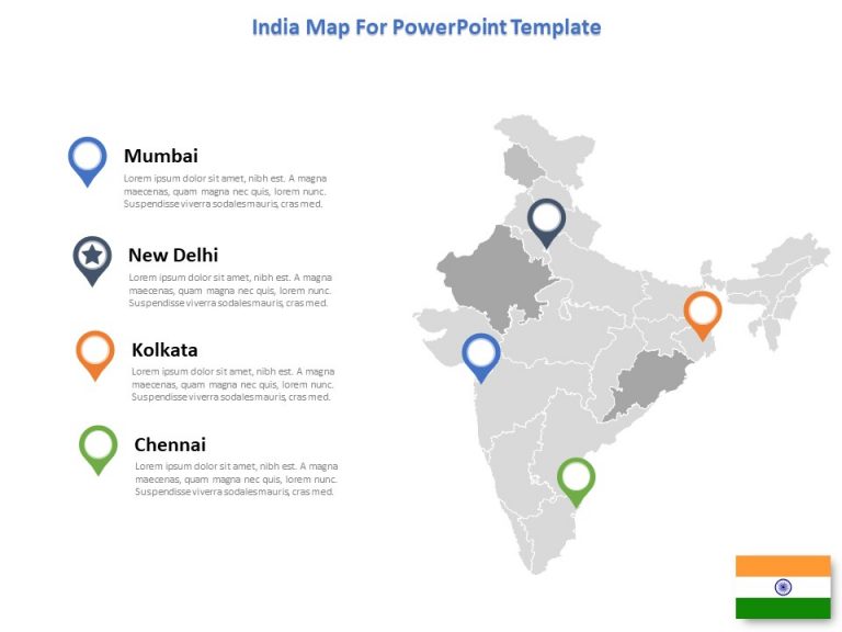 India Map For Powerpoint Template Slide - Slidevilla