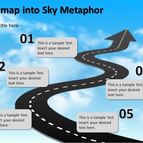 Roadmap into Sky Metaphor PowerPoint Template
