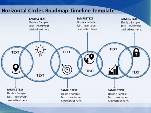 Horizontal Circles Roadmap Timeline Template