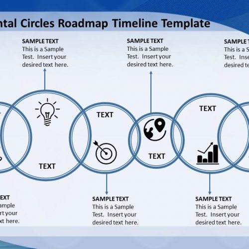 Horizontal Circles Roadmap Timeline Template