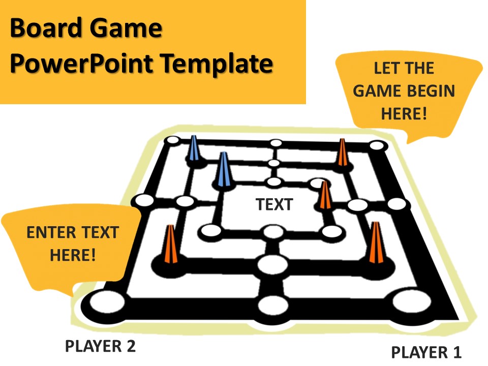 Board Game PowerPoint Template Customizable Editable PPT