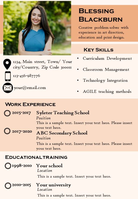 Teacher Resume Template Ppt - Slidevilla