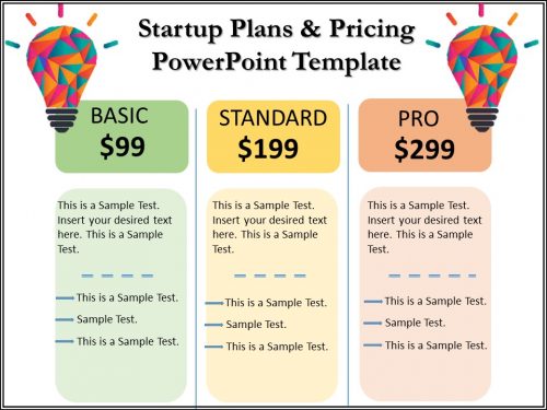 Startup Plans and Pricing PowerPoint Template