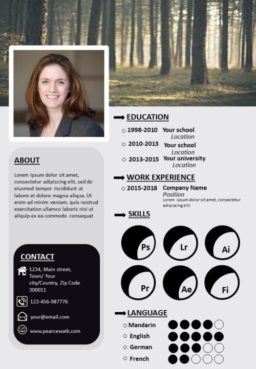 Photographer Resume Template PPT Slidevilla