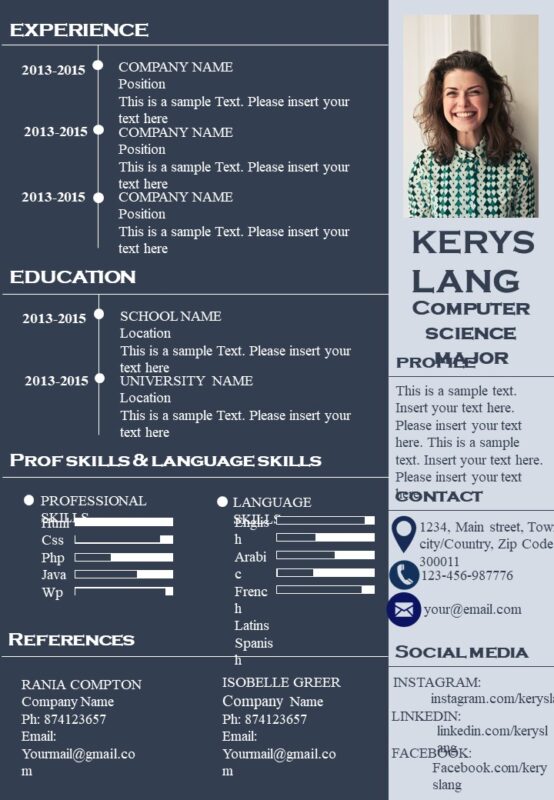 Computer Science Student Resume Template - Slidevilla