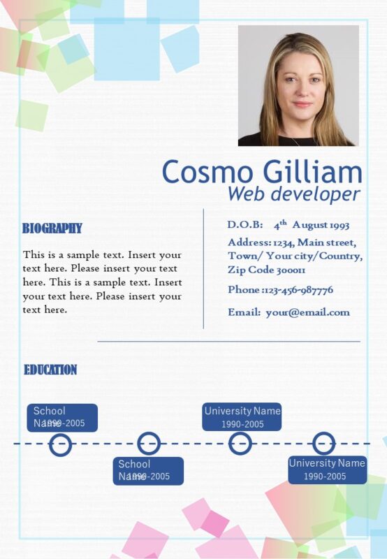 Professional Senior Web Developer Two Page Resume - Slidevilla