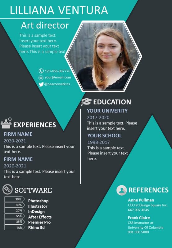 Art Director Resume Template PPT - Slidevilla