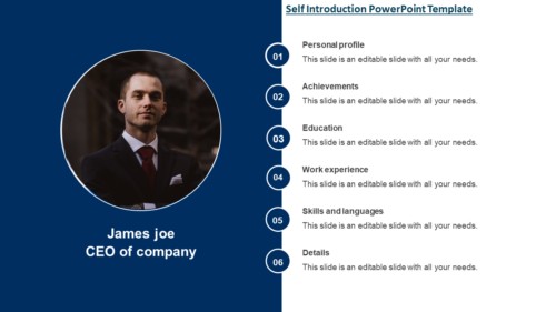 Self Introduction PowerPoint Template