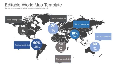 Editable World Map PowerPoint Template