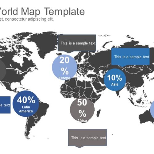 Editable World Map PowerPoint Template